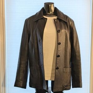 Dana Buchman Leather Car Jacket Women's Size M
